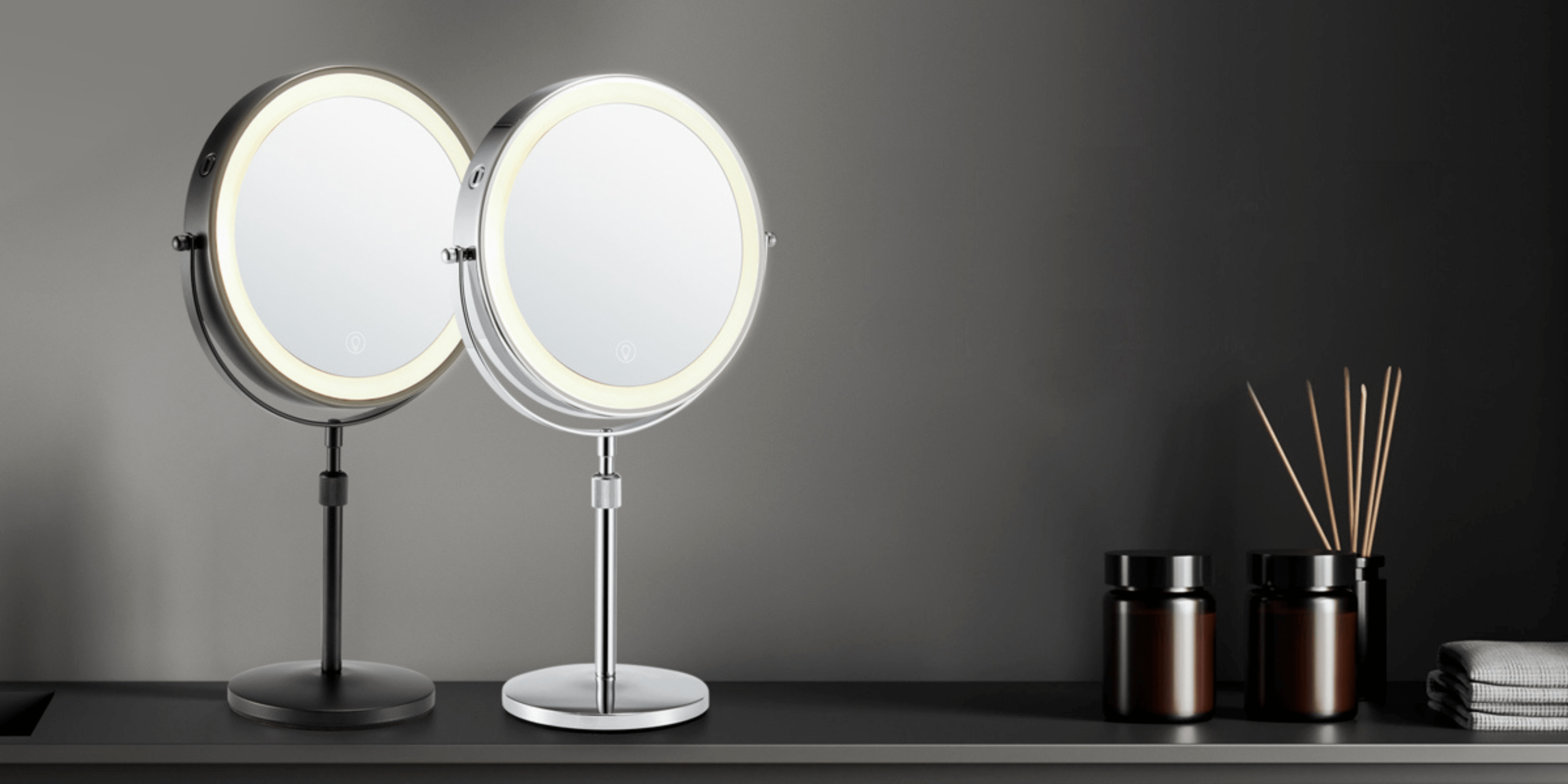 A Review of the 3X/10X OMIRO Tabletop Magnifying Mirror with Lights OmiroDirect