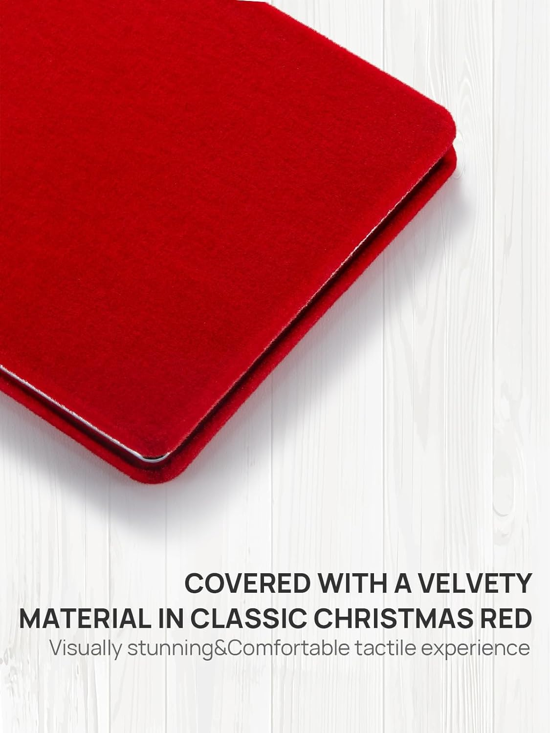 OMIRO Compact Mirror, 1X/3X Magnifying Mirror with Velvet Cover, Pocket Ultra Portable for Purses and Travel (Christmas Red)