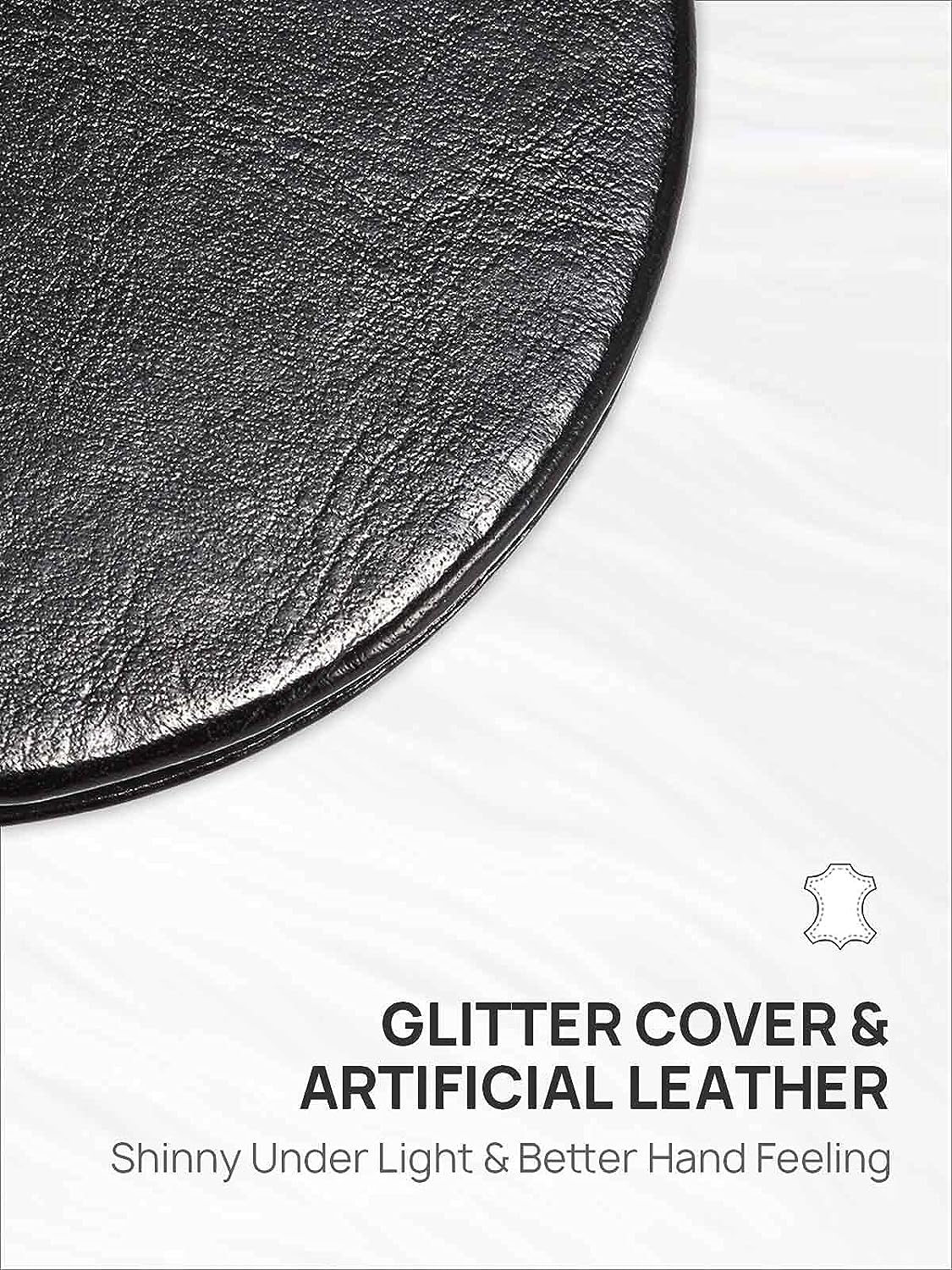 OMIRO Compact Mirror, Round PU 1X/10X Magnification, Ultra-Portable for Purses and Travel