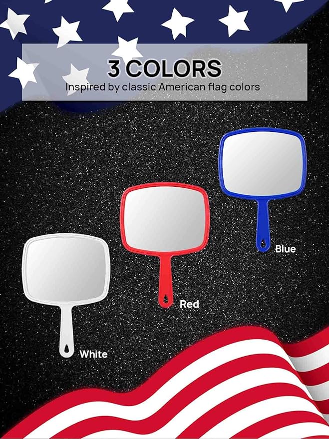 OMIRO Hand Mirror, Handheld Mirror with Handle, Pack of 3