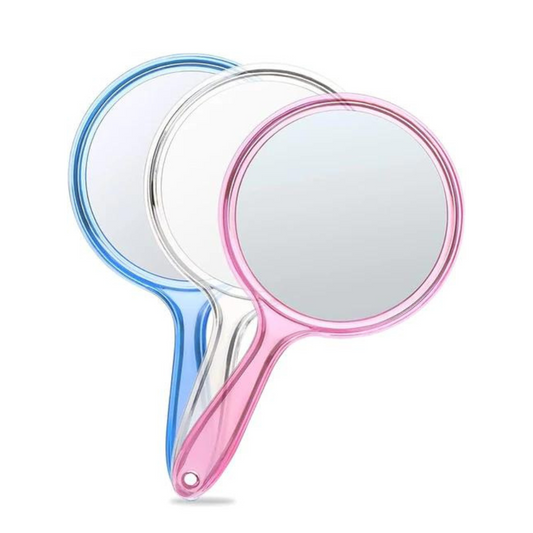 OMIRO Hand Mirror, Double-Sided Handheld Mirror 1X/3X Magnifying Mirror with Handle, Set of 3 (Mix Colors)