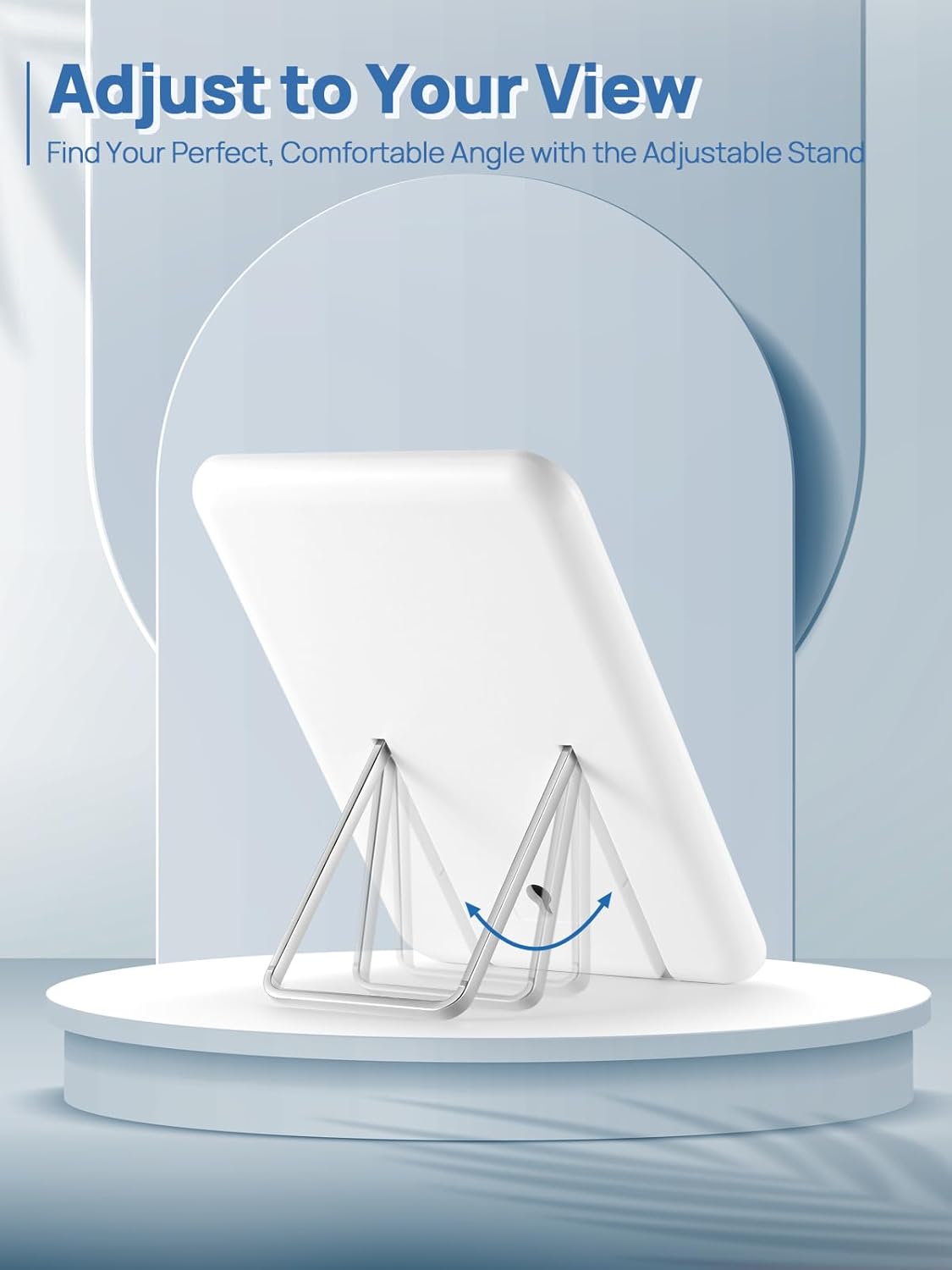 OMIRO Desk Makeup Mirror with 10X Magnifying Mirror, 8 x 5 inches Small Travel Mirror with Foldable Stand and Hanging Hole for Shaving and Travelling, White