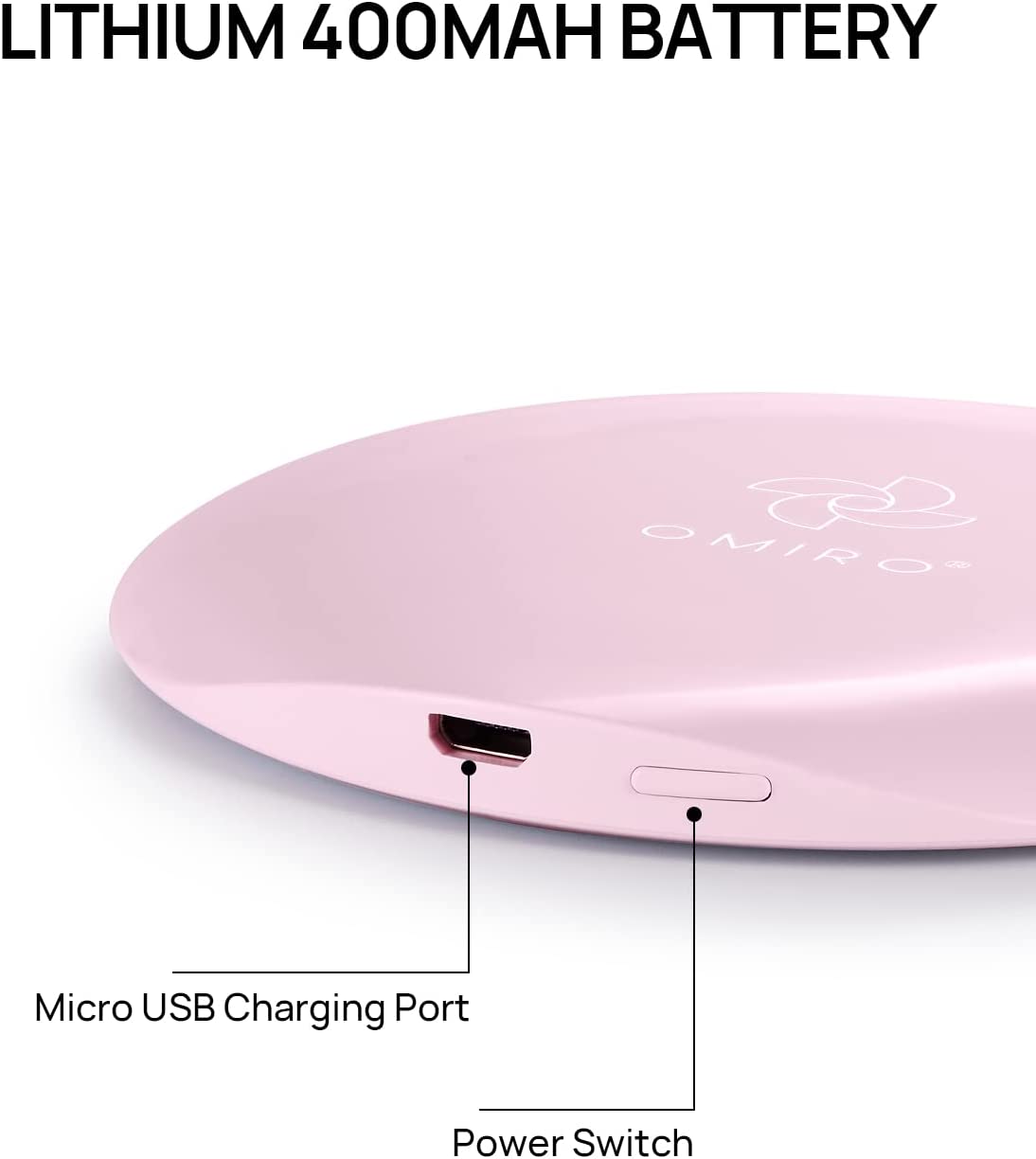 OMIRO Compact Makeup Mirror with Lights, LED Mirror for Travel and Purse, Women Gift, Birthday Gift. An I Love You Gift for Her (Pink)