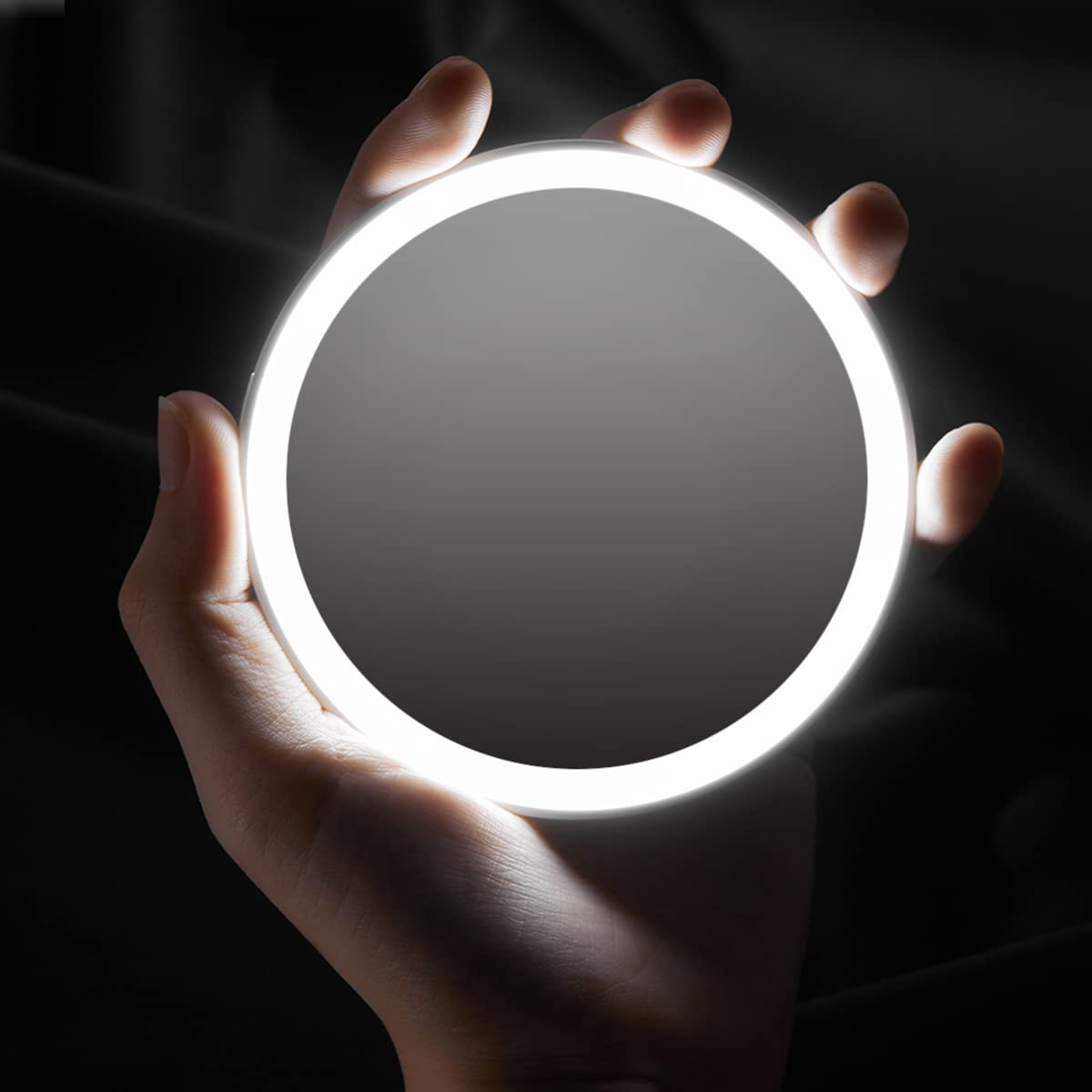 OMIRO Compact Makeup Mirror with Lights, LED Mirror for Travel and Purse, Women Gift, Birthday Gift. An I Love You Gift for Her (Pink)