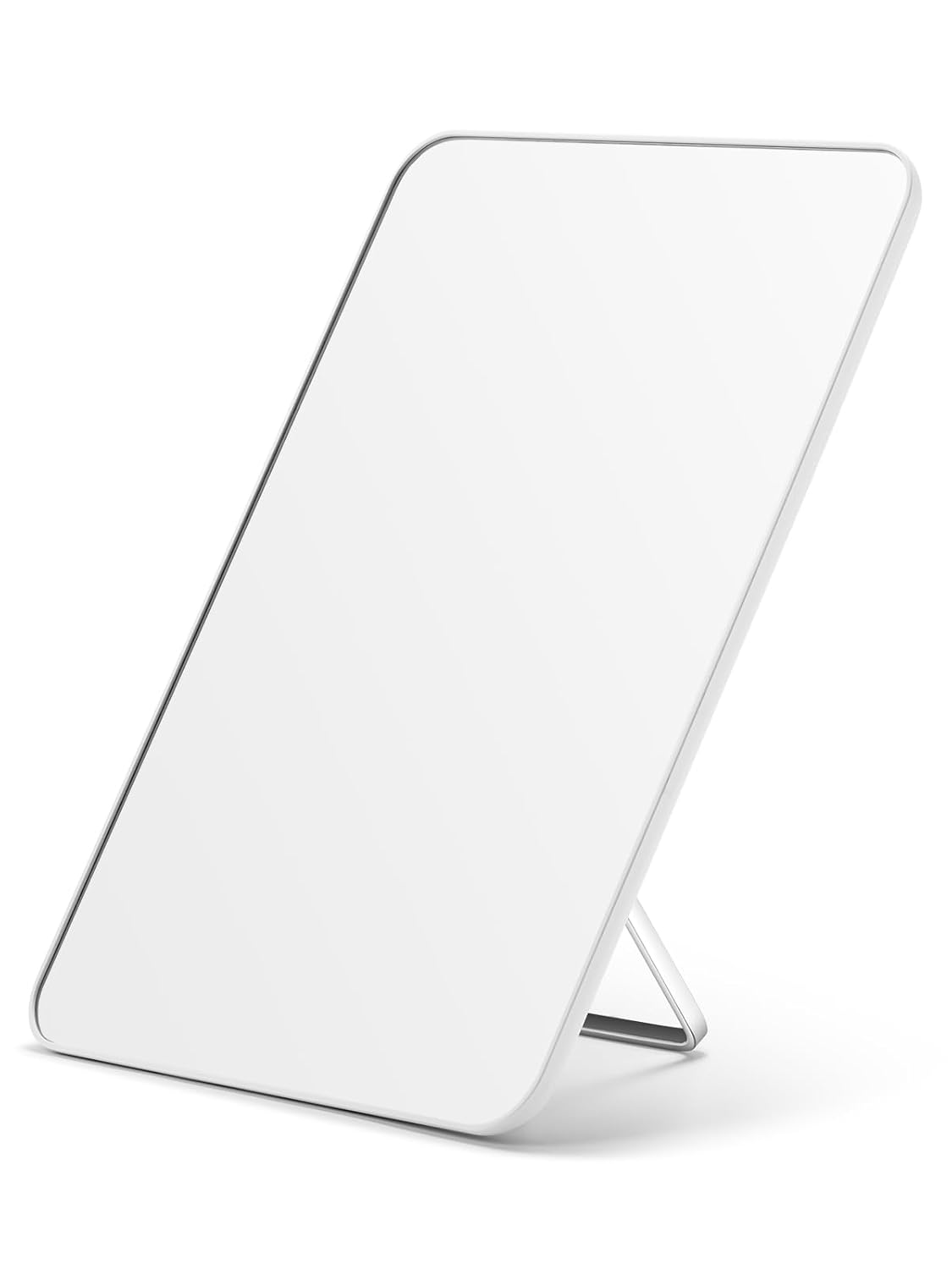 OMIRO Desk Makeup Mirror, Table Mirror with Foldable Stand and Hanging Hole for Shaving and Travelling