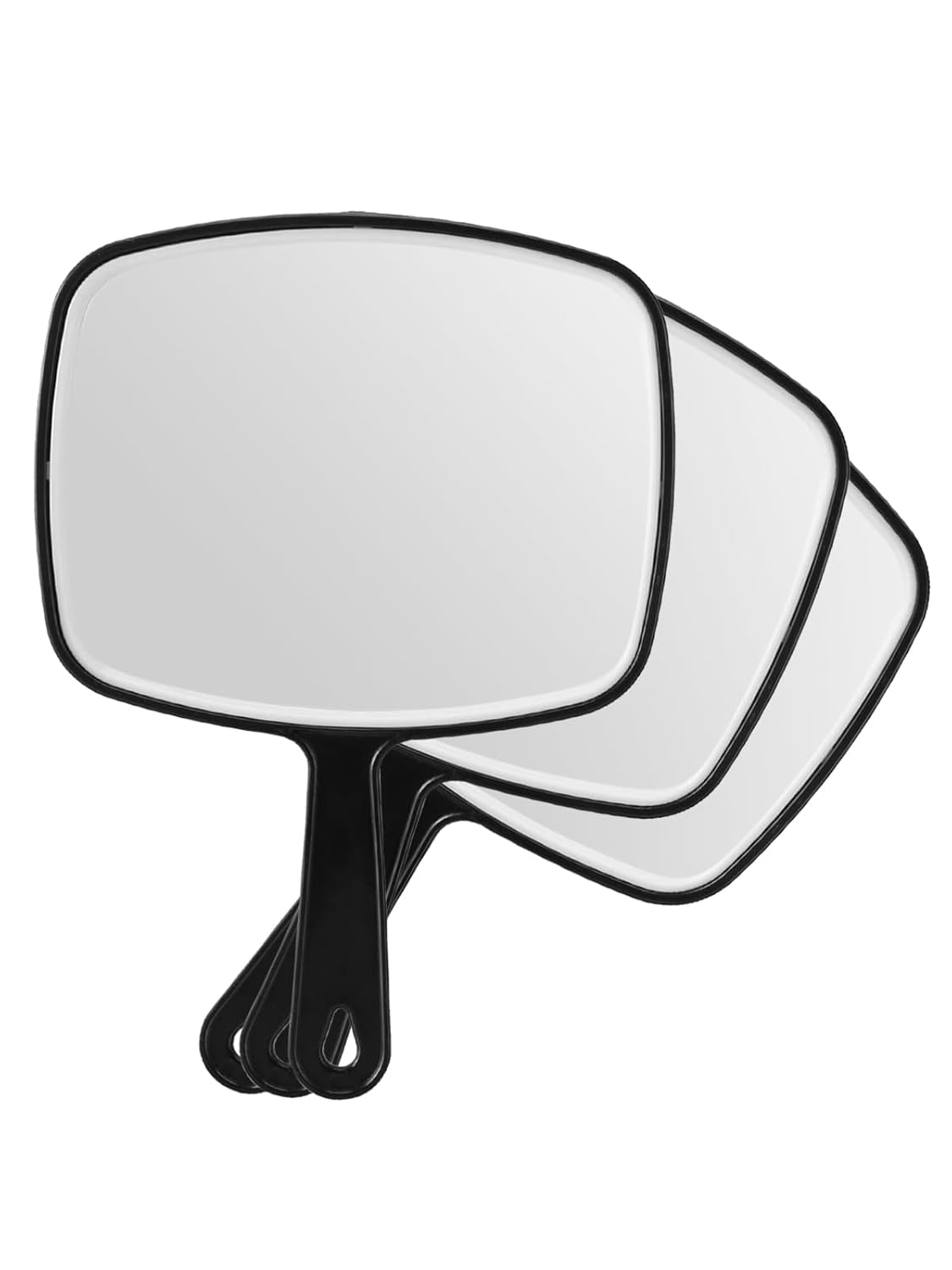 OMIRO Hand Mirror, Black Handheld Mirror with Handle, 6.6" W x 9.2" L