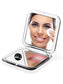 OMIRO Miroir Compact Pliant, Grossissement 1X/10X 3½" Miroir à Main Carré de Poche pour Maquillage de Voyage