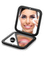 OMIRO Miroir Compact Pliant, Grossissement 1X/10X 3½" Miroir à Main Carré de Poche pour Maquillage de Voyage