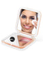 OMIRO Compact Mirror Magnifying Pocket Mirror 10X Small Travel Folding Mirror for Handbag Square 3.5 inch (Peach Fuzz)