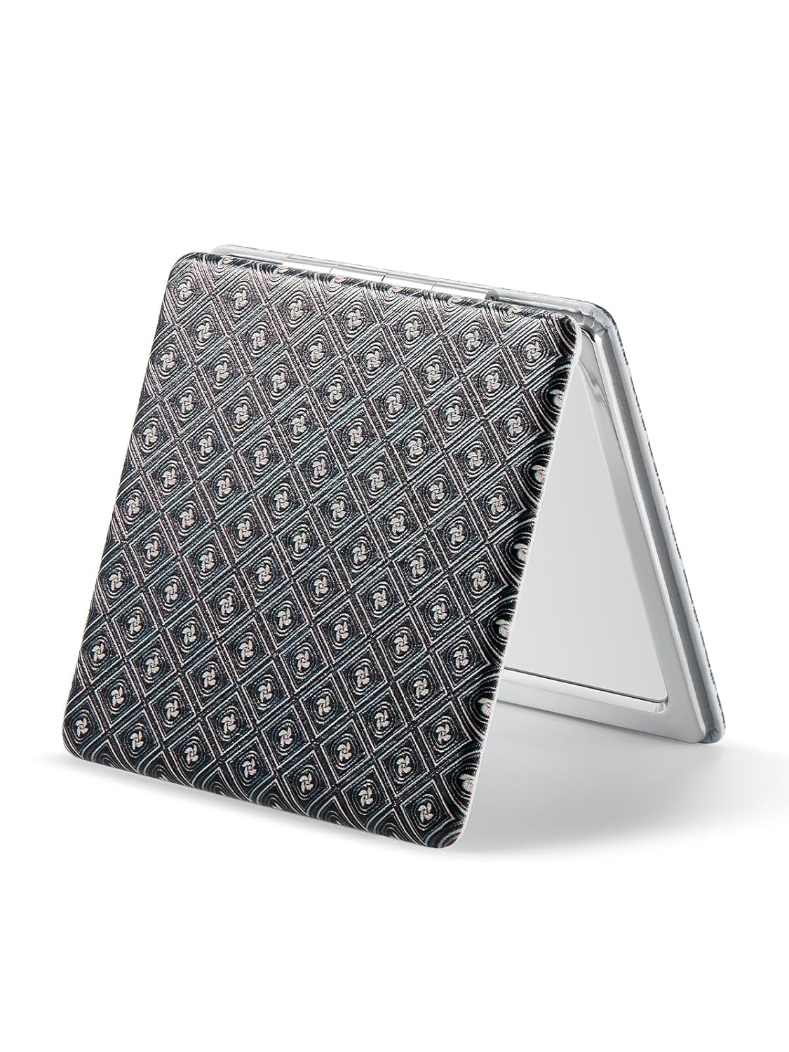 OMIRO Compact Magnifying Mirror, Unique Painting Pocket Mirror with Classical PU Leather