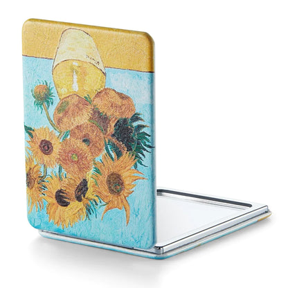 omirodirect printed compact mirror sunflower