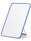 OMIRO Desk Makeup Mirror, 8 x 5 inches Table Mirror with Foldable Stand and Hanging Hole for Shaving and Travelling, White
