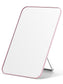 OMIRO Desk Makeup Mirror, 8 x 5 inches Table Mirror with Foldable Stand and Hanging Hole for Shaving and Travelling, White