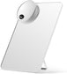 OMIRO Desk Makeup Mirror with 10X Magnifying Mirror, 8 x 5 inches Small Travel Mirror with Foldable Stand and Hanging Hole for Shaving and Travelling, White