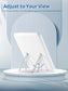 OMIRO Desk Makeup Mirror with 10X Magnifying Mirror, 8 x 5 inches Small Travel Mirror with Foldable Stand and Hanging Hole for Shaving and Travelling, White