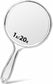 OMIRO Hand Mirror, Double-Sided Handheld Mirror 1X/20X Magnifying Mirror with Handle