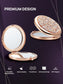 OMIRO 1X/10X(300R) Magnifying Compact Mirror, Mini Mix Diamond Metal Pocket Makeup Mirror (Rose Gold)