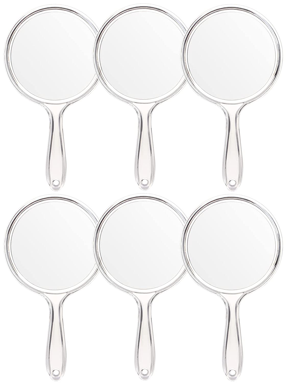 OMIRO Hand Mirror, Double-Sided Handheld Mirror 1X/3X Magnifying Mirror with Handle, Set of 3
